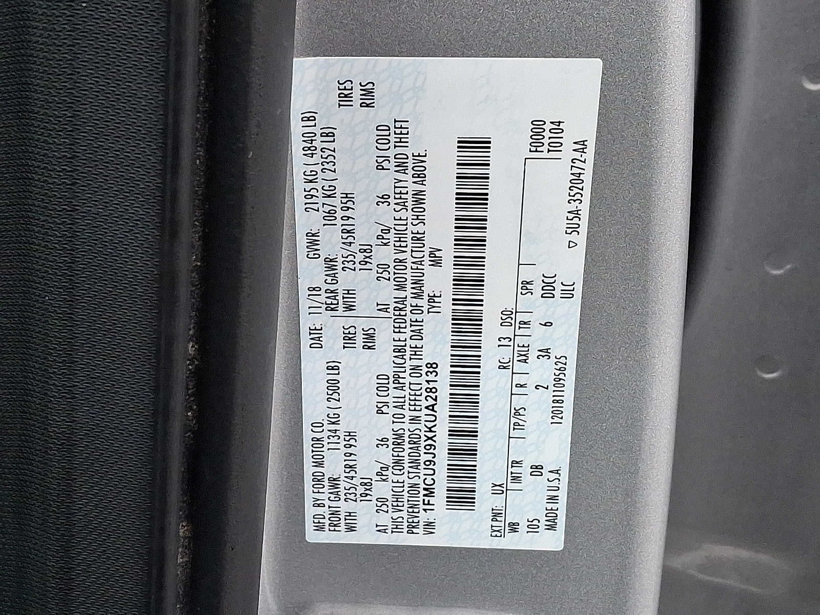 2019 Ford Escape Titanium