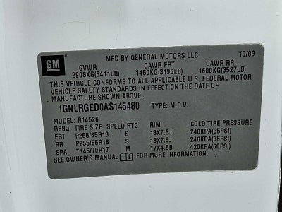2010 Chevrolet Traverse LT w/2LT