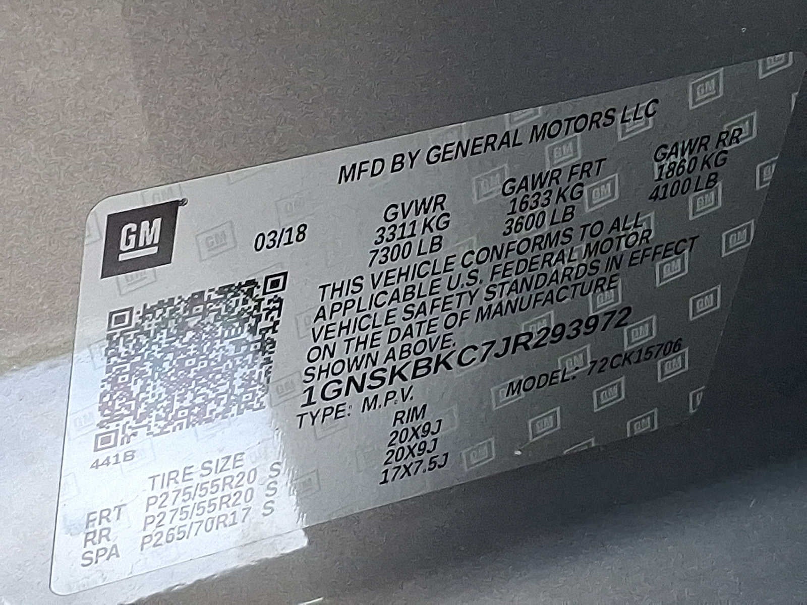 2018 Chevrolet Tahoe LT